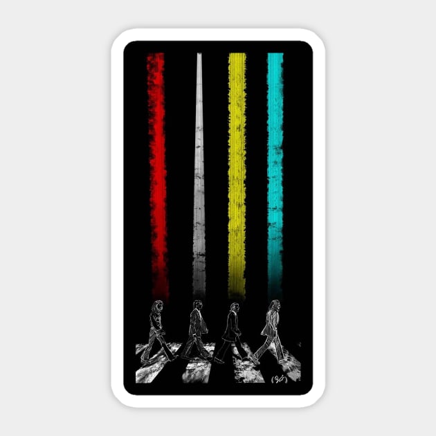 Walking Beatles Sticker by ly.s_art